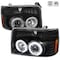 Spec-D Tuning 92-96 Ford F150 Halo Projector Headlight Black Housing 2LHP-F15092JM-V2-TM - alternate 1